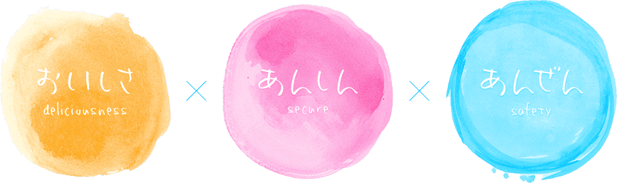 おいしさ×あんしん×あんぜん